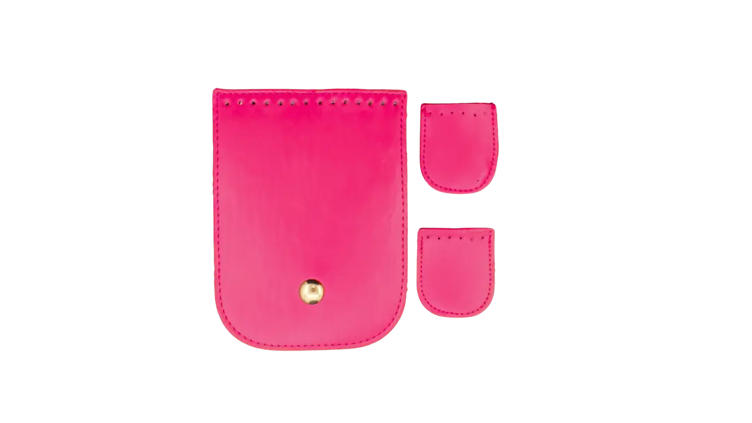 Parla Kit-Kulp ve Askılı Deri Çanta Yapım Seti-Pembe 4