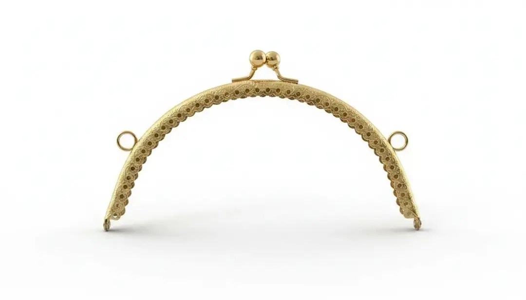 18 cm Çanta Klipsi Yuvarlak Gold