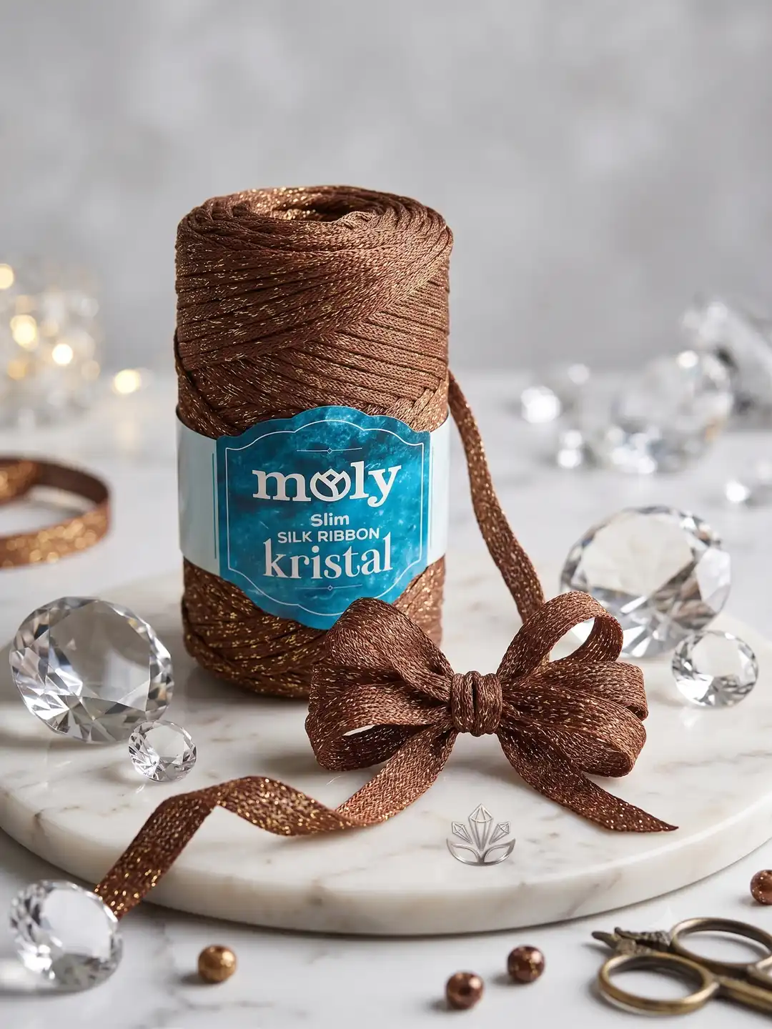 Moly Slim Silk Ribbon Kristal 205 3