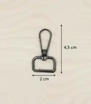 2 cm Yaylı Çanta Klipsi-Akrep Kanca Füme 2