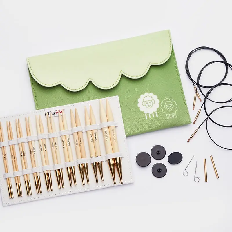 KnitPro Bamboo 22553 Normal Değiştirilebilir Şiş Seti Deluxe