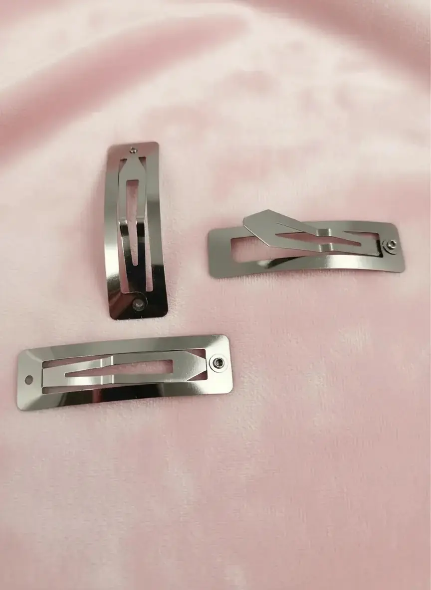 5 cm Dikdörtgen Metal Çıtçıt Toka Nikel Kaplama 50 adet