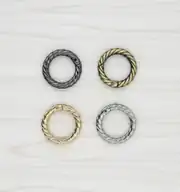 Metal Yaylı Burgu Çanta Halkası 2 cm Antik 3