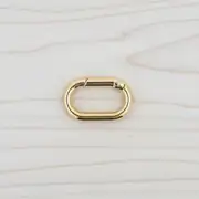 Oval Metal Yaylı Çanta Halkası 3 cm Gold 1