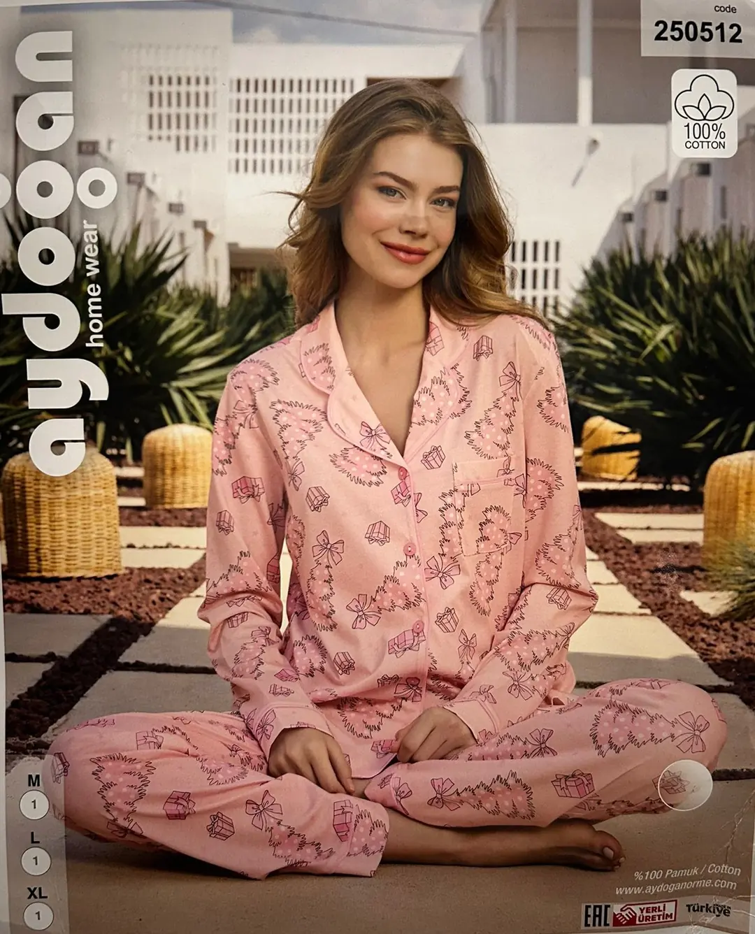 Aydoğan Kadın Uzun Kollu Pijama Takımı XL Beden 250512