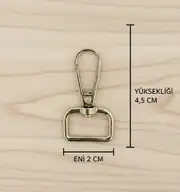 2 cm Yaylı Çanta Klipsi-Akrep Kanca Gold 2