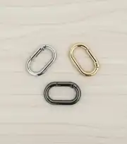 Oval Metal Yaylı Çanta Halkası 3,5 cm Gümüş 2