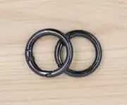 Metal Yaylı Çanta Halkası 3 cm Füme 2 Adet 2