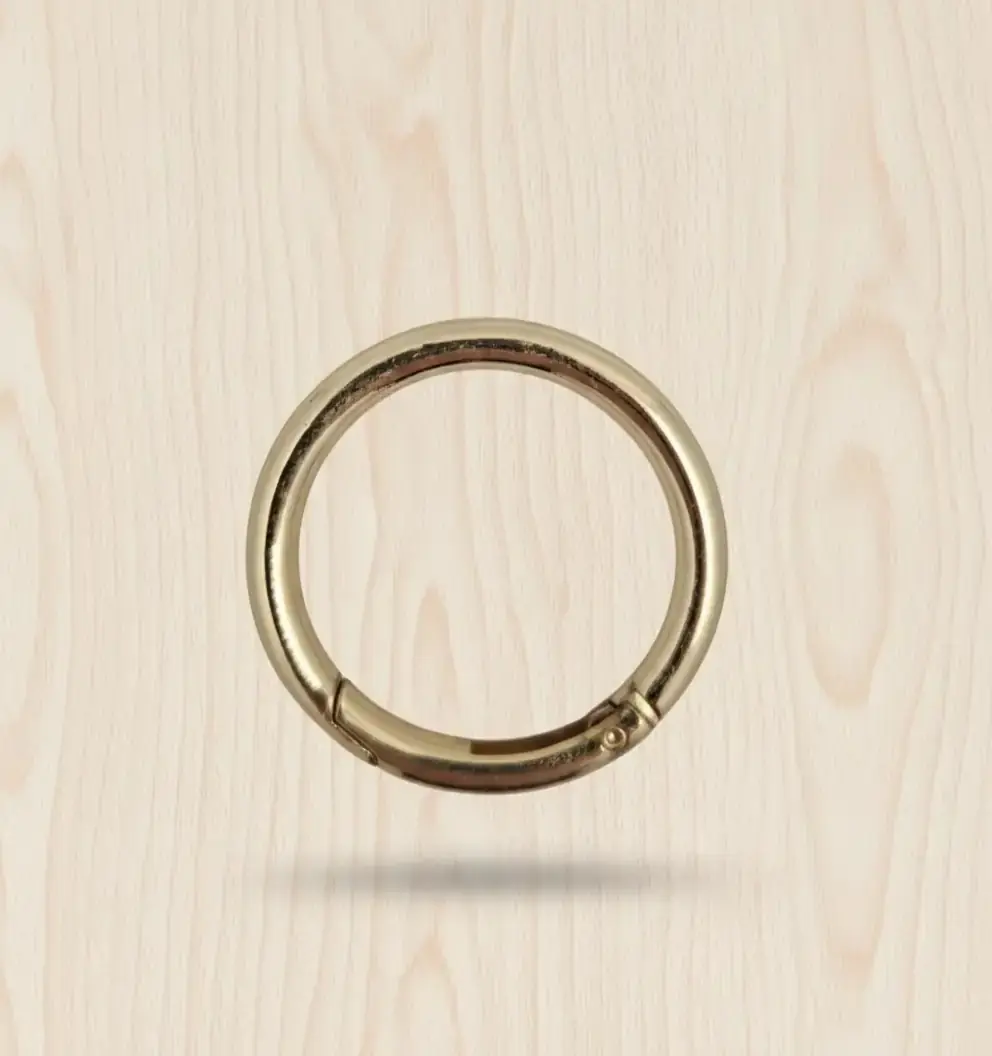 Metal Yaylı Çanta Halkası 4,5 cm Gold