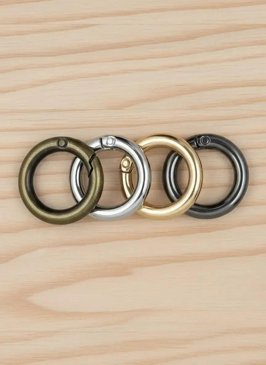 Metal Yaylı Çanta Halkası 3 cm Füme 2 Adet 3