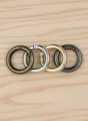 Metal Yaylı Çanta Halkası 3 cm Füme 2 Adet 3