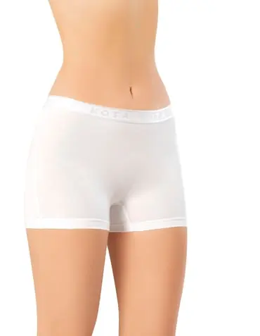 Kota 500 Bayan Likralı Boxer - Beyaz - L-Xl