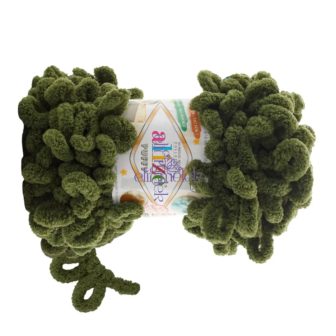 Alize Puffy 620 Haki Örgü İpi 2