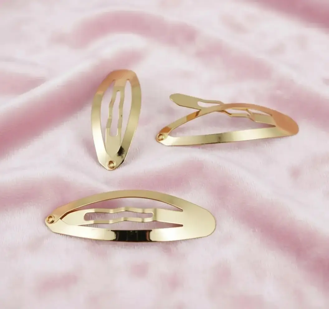 5 cm Oval Metal Çıtçıt Toka Gold Kaplama