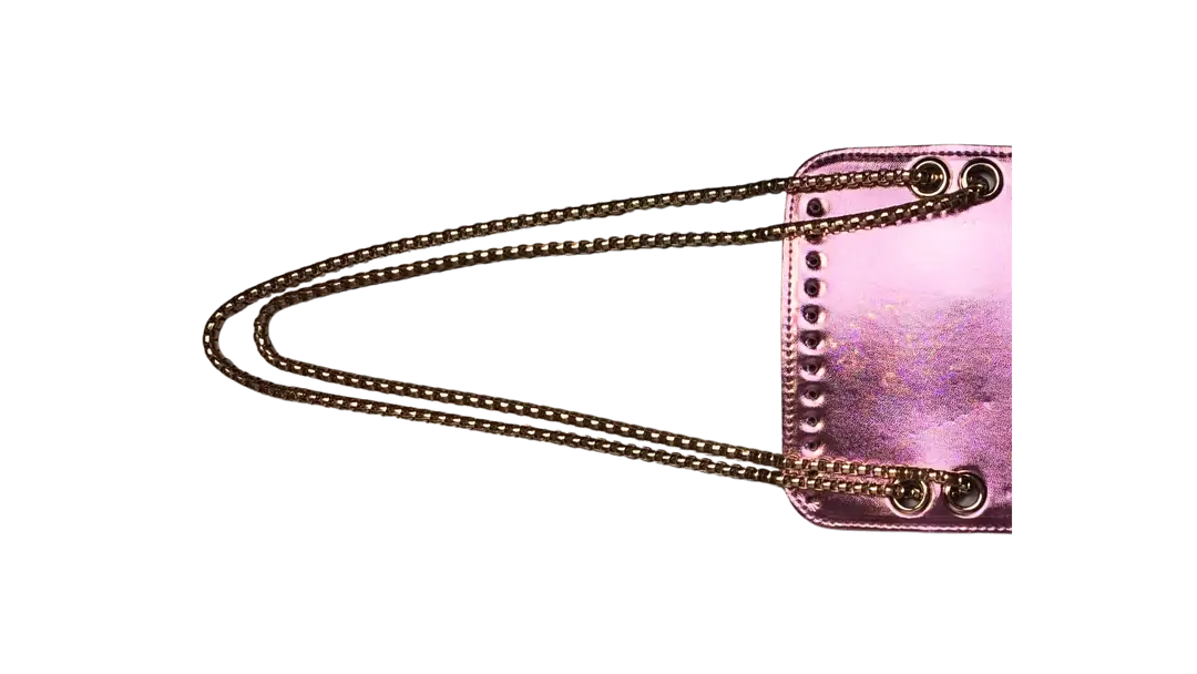 Gold Zincir Askılı Deri Çanta Yapım Seti Pembe 3