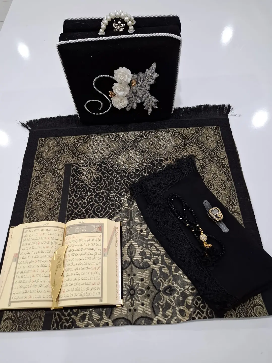 Kombin İncili Çantalı Set Model 8 3