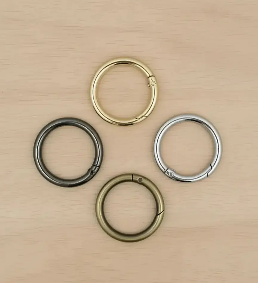 Metal Yaylı Çanta Halkası 4 cm Gümüş 4