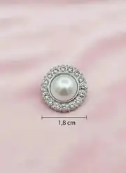 Metalize 3 Boy Düğme H2 Orta Gümüş 5