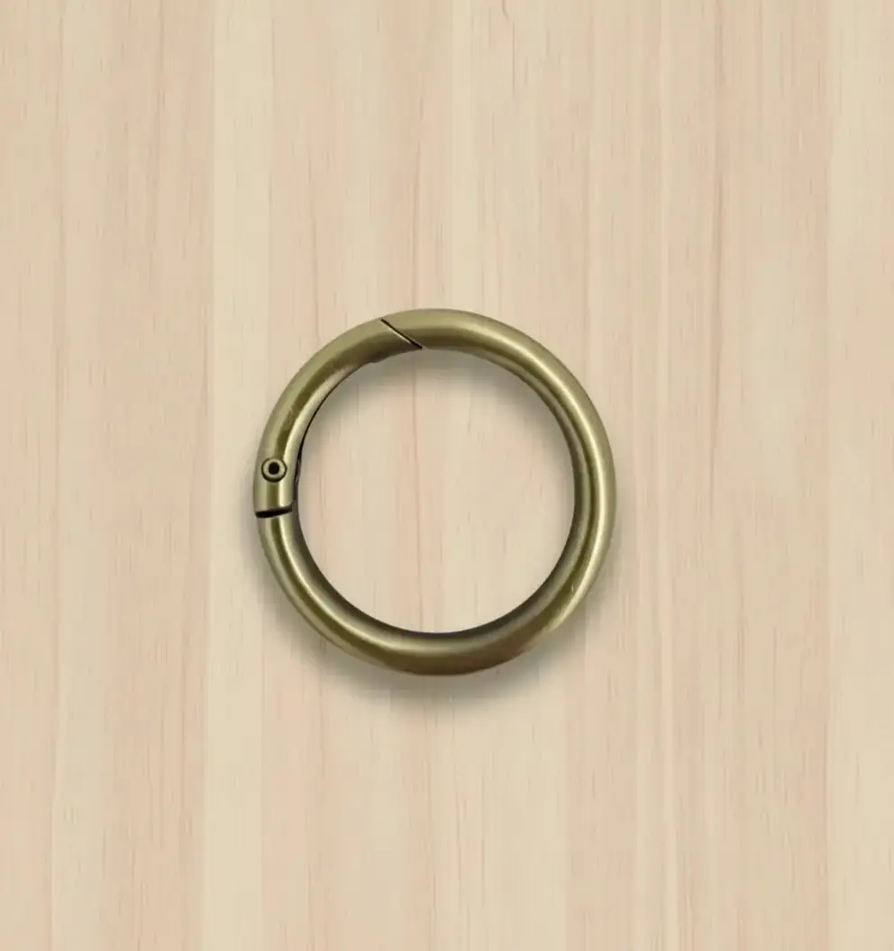 Metal Yaylı Çanta Halkası 4 cm Antik