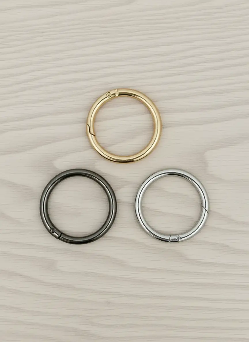 Metal Yaylı Çanta Halkası 4,5 cm Gümüş 4
