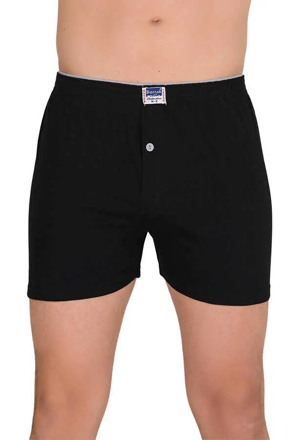 1099 Berrak Renkli Boxer - Siyah - L