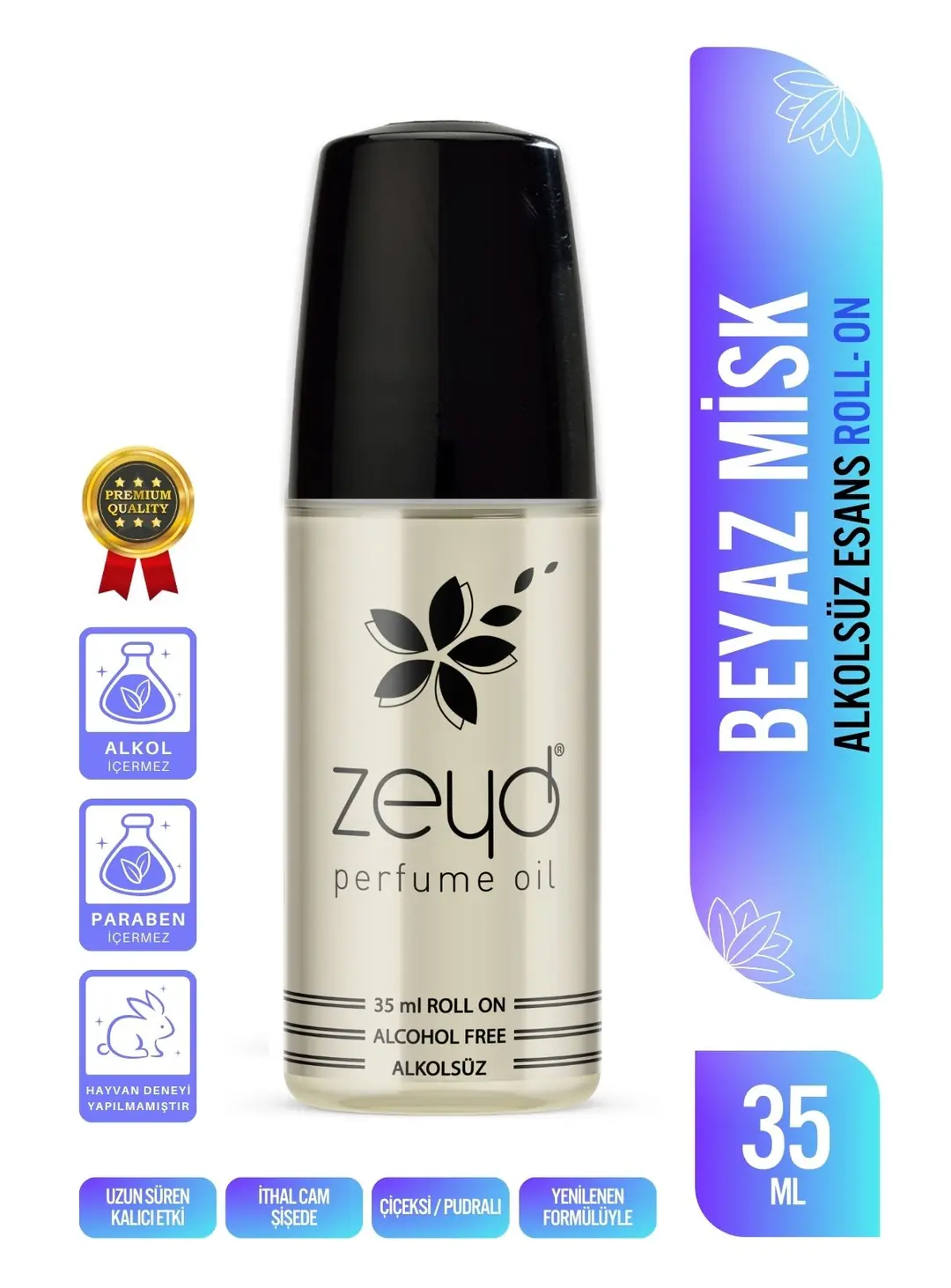 Zeyd Beyaz Misk Kokusu 35 cc Roll-On Alkolsüz Esans