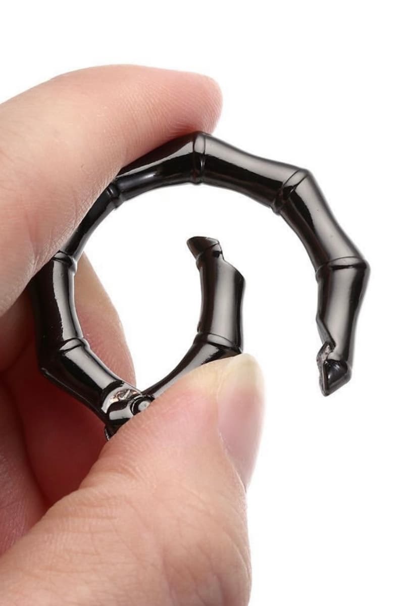 9 Köşeli Metal Yaylı Çanta Halkası 3,5 cm Füme 4