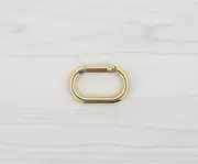 Oval Metal Yaylı Çanta Halkası 3,5 cm Gold 2 Adet 1