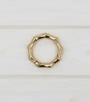 9 Köşeli Metal Yaylı Çanta Halkası 3,5 cm Gold 1