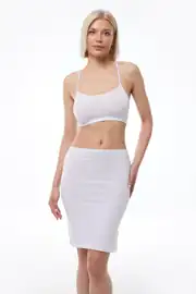 İkinciten Midi Boy Jüpon Beyaz L-Xl Beden 1