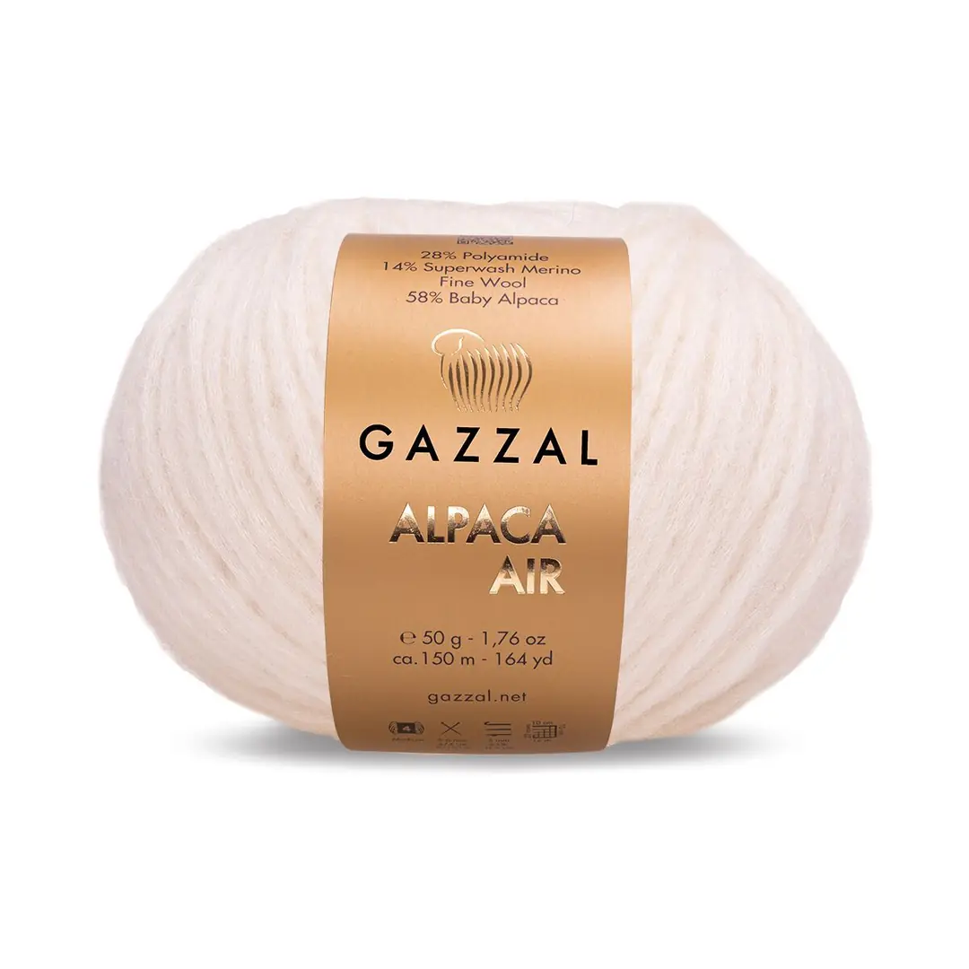 Gazzal Alpaca Air Krem Örgü İpi 70