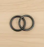 Metal Yaylı Çanta Halkası 4 cm Füme 2
