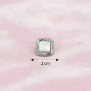 Metalize 3 Boy Düğme H1 Büyük Antrasit 4
