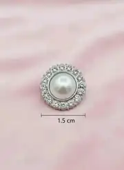 Metalize 3 Boy Düğme H2 Küçük Gümüş 5
