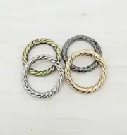 Metal Yaylı Burgu Çanta Halkası 3 cm Füme 3