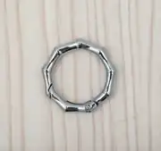9 Köşeli Yaylı Halka 3,5 cm Gümüş-2 adet 2