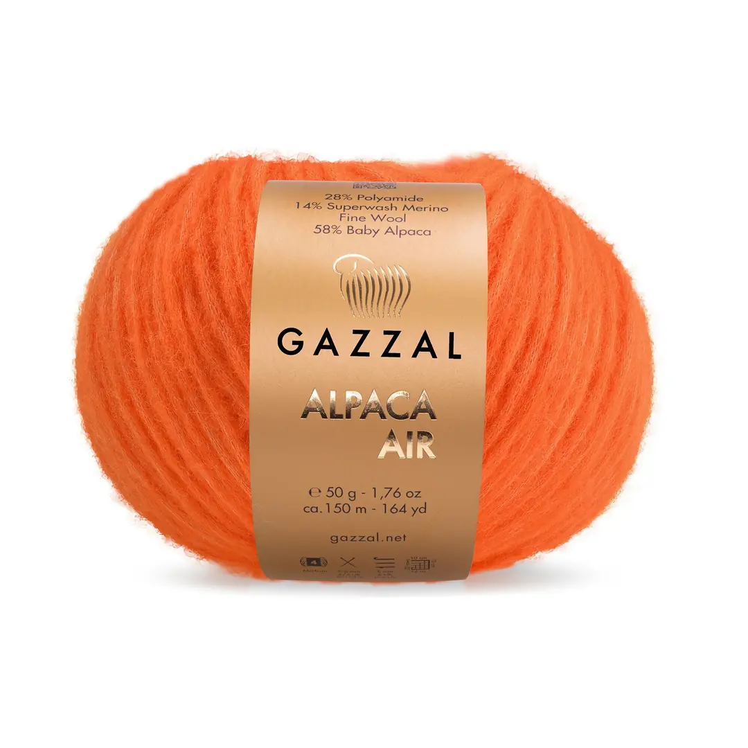 Gazzal Alpaca Air Turuncu Örgü İpi 93