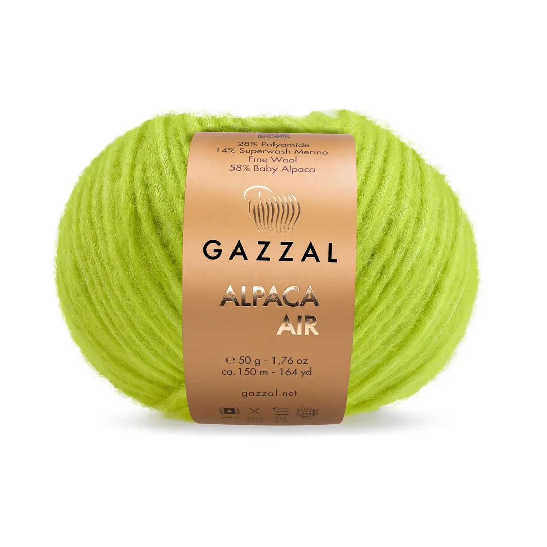 Gazzal Alpaca Air Yeşil Örgü İpi 92