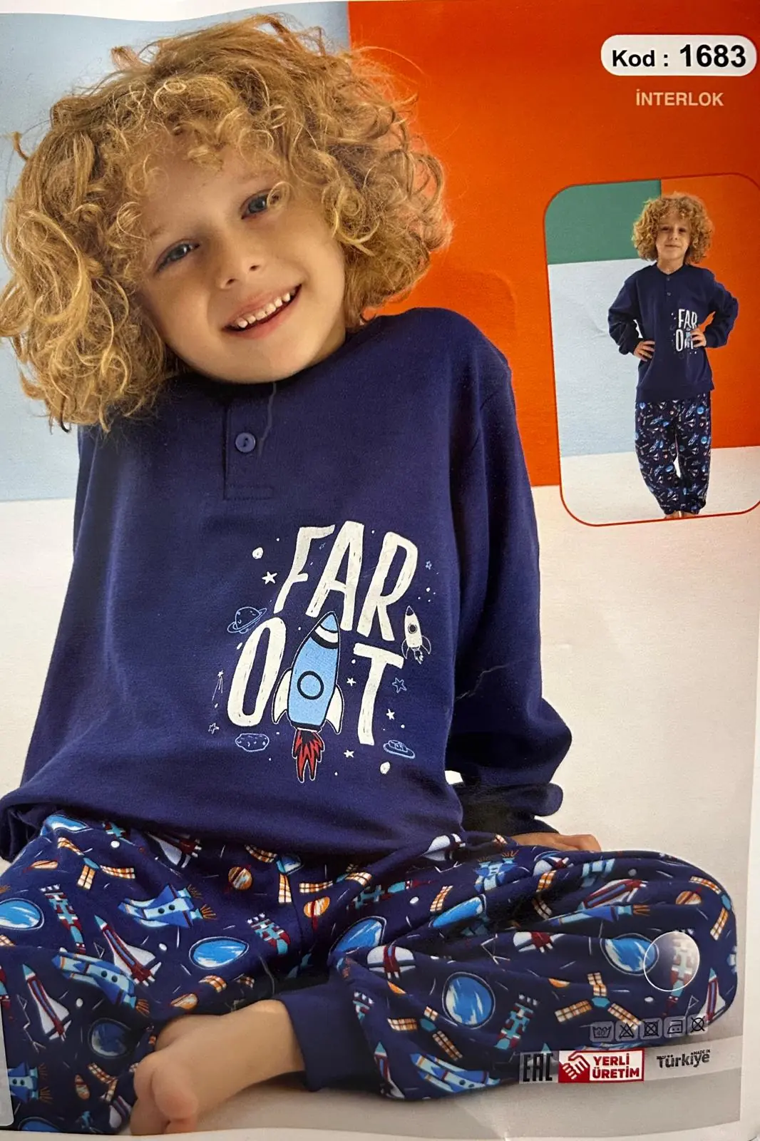 Aydoğan Erkek Çocuk Uzun Kollu Pijama Takımı 4 Beden 1683