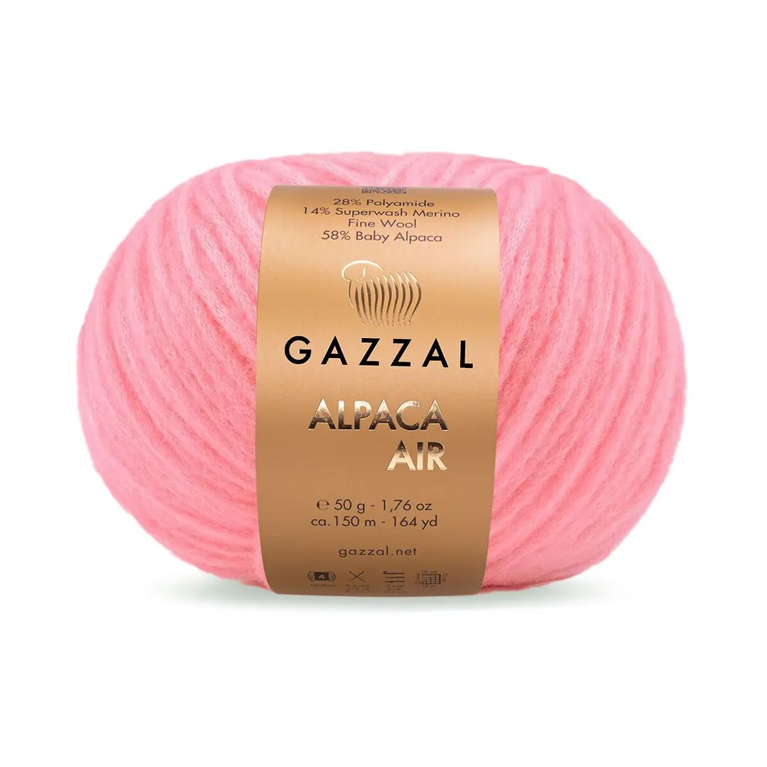 Gazzal Alpaca Air Pembe Örgü İpi 85