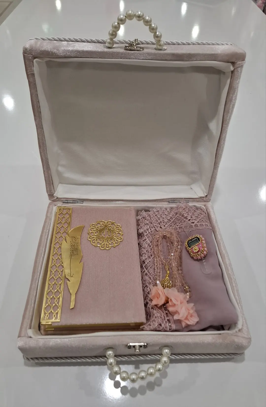 Kombin İncili Çantalı Set Model 4 2