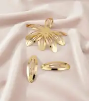 5 cm Oval Metal Çıtçıt Toka Gold Kaplama 2