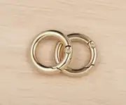 Metal Yaylı Çanta Halkası 2 cm Gold 2 Adet 2