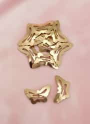 4 cm Kelebek Metal Çıtçıt Toka Gold Kaplama 50 adet 2