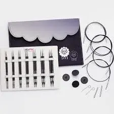 KnitPro Karbonz 41631 Normal Değiştirilebilir Şiş Seti Midi