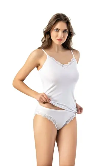 Kota 6303 Byn Bikinili Düz Tkm - Beyaz - M