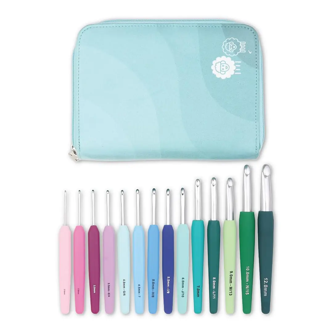 KnitPro Waves Grande Tek Uçlu Tığ Seti-14 Lü