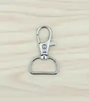2 cm Yaylı Papağan Kanca Çanta -Anahtarlık Klipsi Gümüş 1