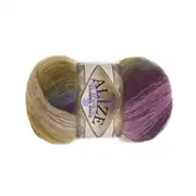 Alize Angora Gold Batik Yeşil Mor Haki 4341 2
