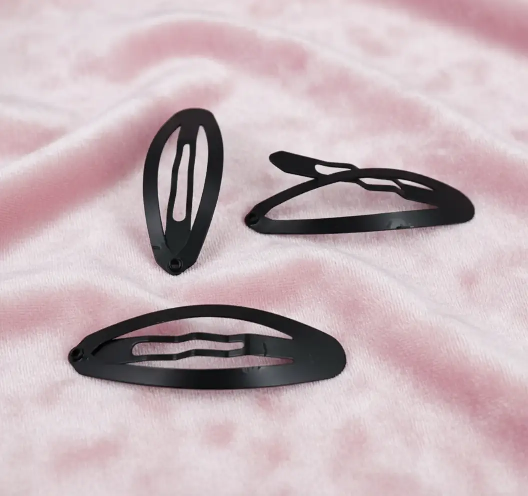 5 cm Oval Metal Çıtçıt Toka Siyah Kaplama 50 adet